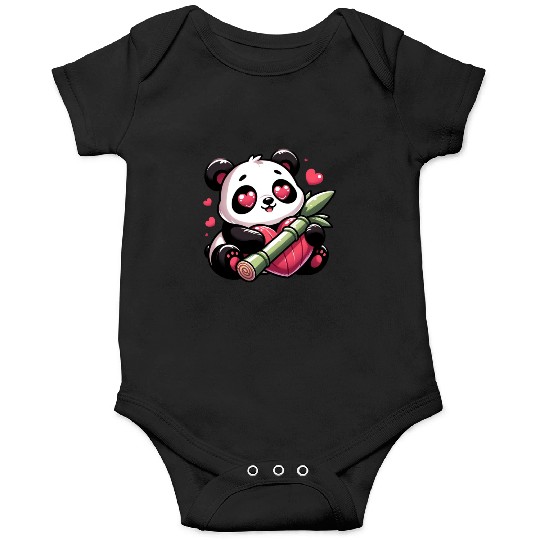 Panda Heart Eye Patches Valentine's Day Bamboo Onesies