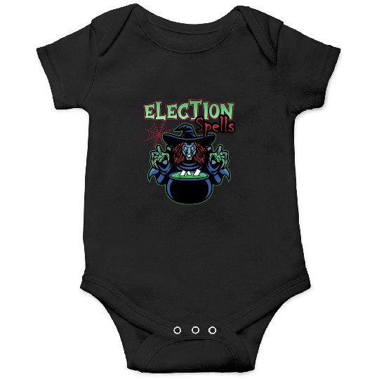 Election Spells Witch Spooky Halloween Meme Voter Onesies
