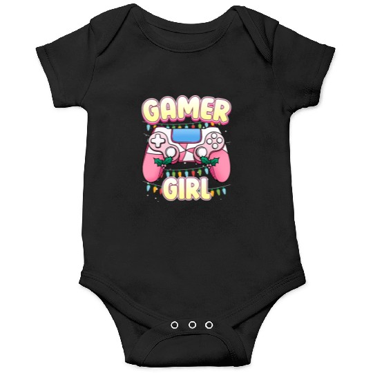 Gamer Girl Pink Controller Christmas Video Game Onesies