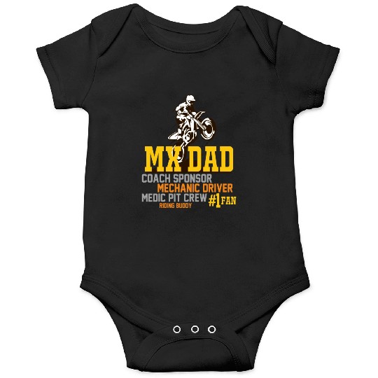 Mx Dad Motocross Supercross Papa Onesies