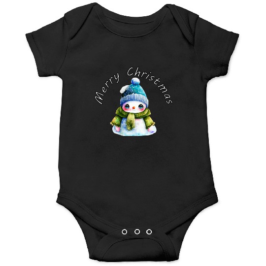 Merry Christmas cute snowman Onesies
