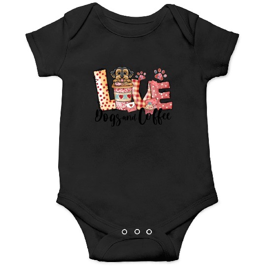 Morkie Dog Coffee Lover Dog Mom Valentines Day Onesies