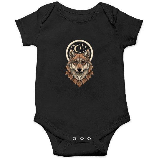 Wolf Moon Stars Design Onesies