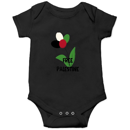 Free Palestine,Flag-colored rose ,watermelon color Onesies