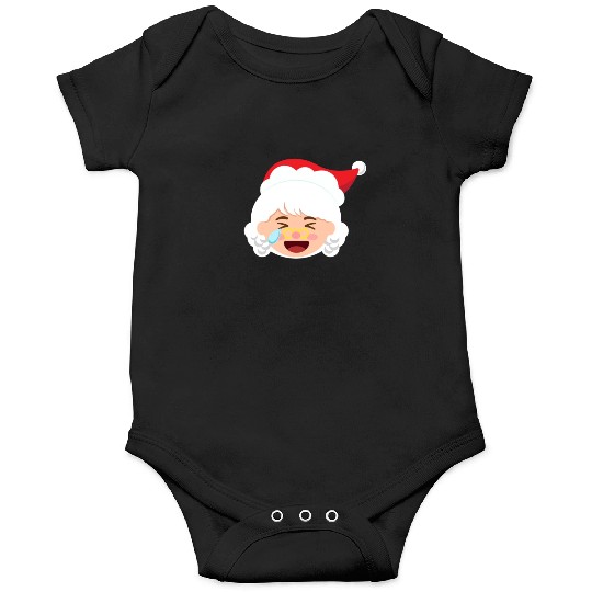 Mrs Claus Emoticons Cry Laughing Loud Christmasmrs Onesies