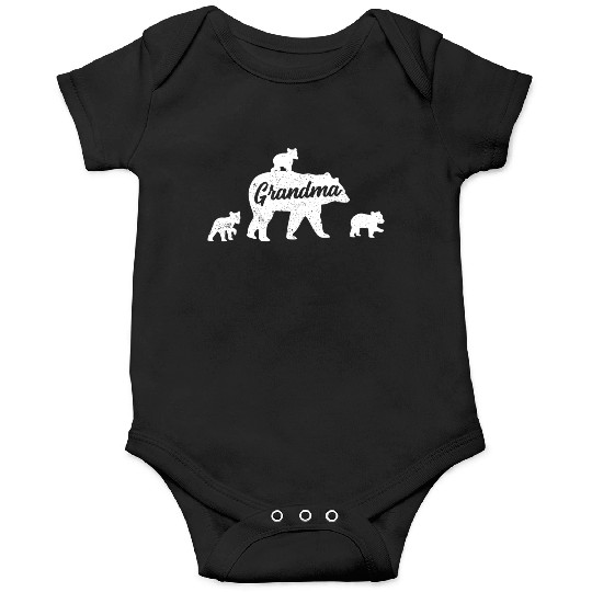 Grandma Bear 3 Cubs Mother'S Day Onesies