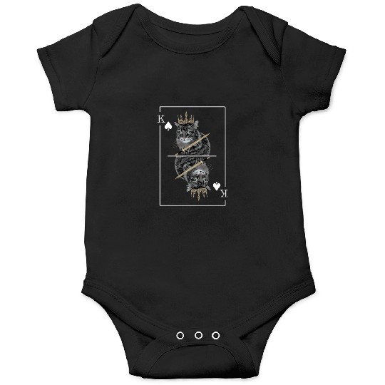 Cat Spades King Playing Card Cat Daddy Cat Mom Onesies