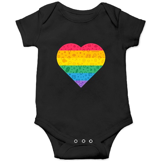 Rainbow Heart Onesies