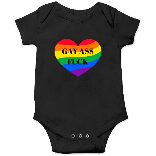 Rainbow Heart Gay Onesies