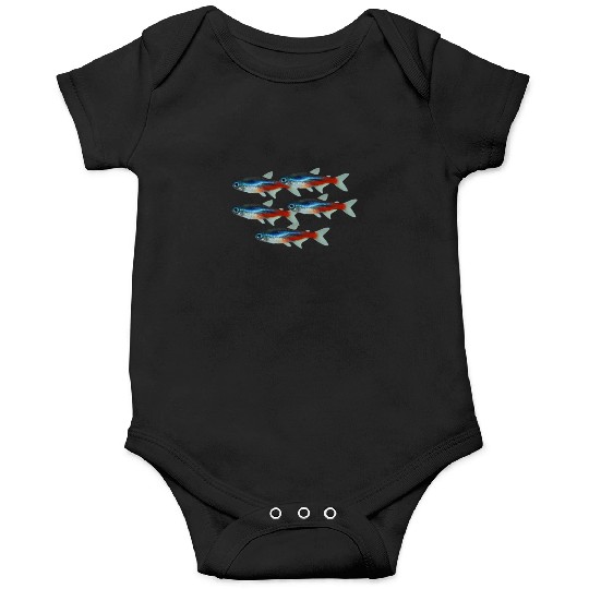 Neon Tetra Fish Bright Color Freshwater Sea Life Onesies