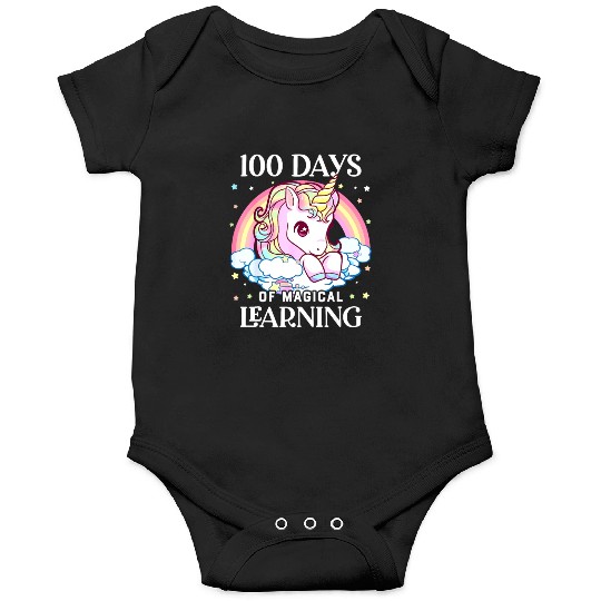 100 Days of School Unicorn Girls Teacher Onesies
