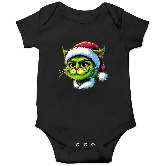 Cute Cat as Santa on Christmas Onesies