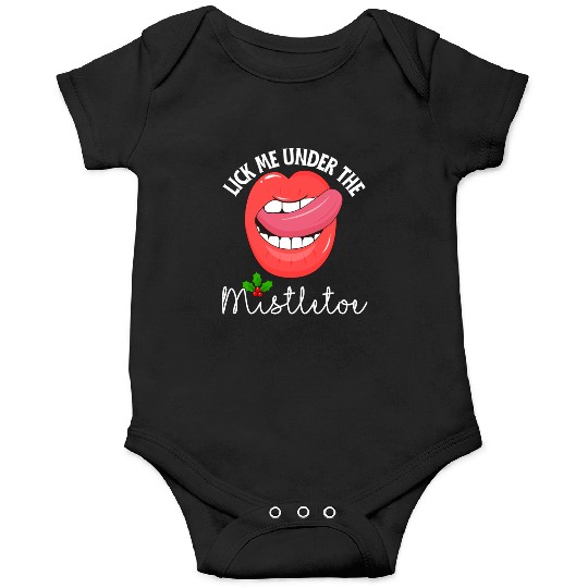 Lick me under the mistletoe ugly Christmas sweater Onesies