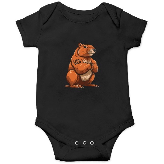 Capybara I Love Dad Onesies