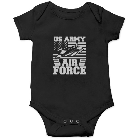 US Flag Airplane Patriotic American Pilot Onesies