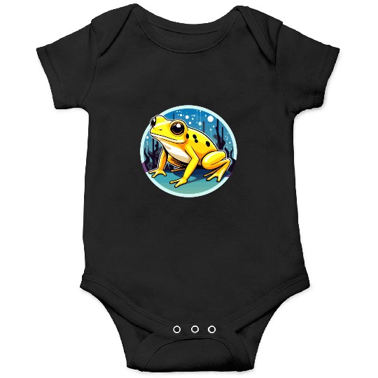 Golden Poison Frog Illustration Onesies