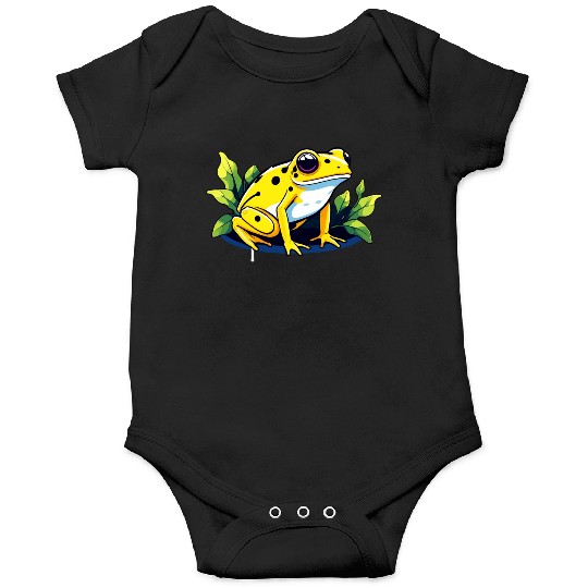 Golden Poison Frog Illustration Onesies