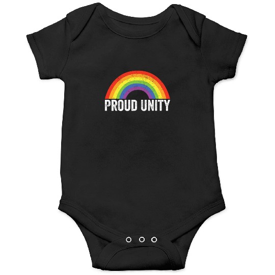 Proud Unity Gay Pride LGBT Ally Rainbow Flag Onesies