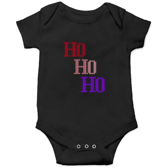 HO HO HO MERRY CHRISTMAS KNITTED STYLE Onesies