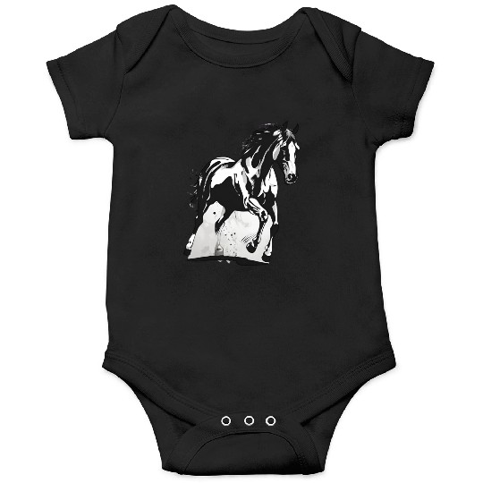 BLACK & WHITE HORSE Onesies