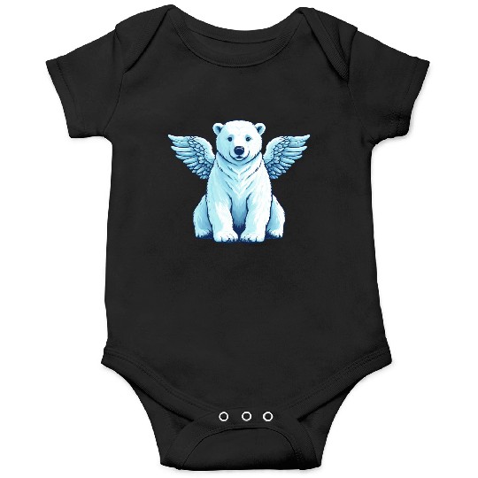 Bear Polar Bear Angel Wings Onesies