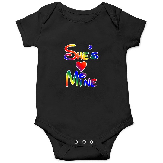 LGBT Pride I'm Her She's Mine Lesbian Couple Love Onesies