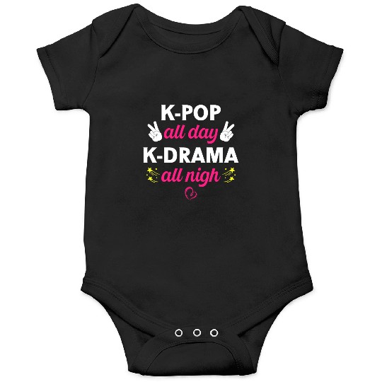 K-Pop All Day K-Drama All Nigh, Korean Music Lover Onesies