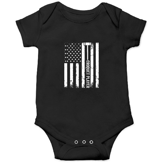 Croquet US Flag Croquet Player Onesies