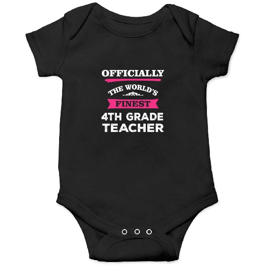 The World's Finest 4th Grade Teacher Onesies