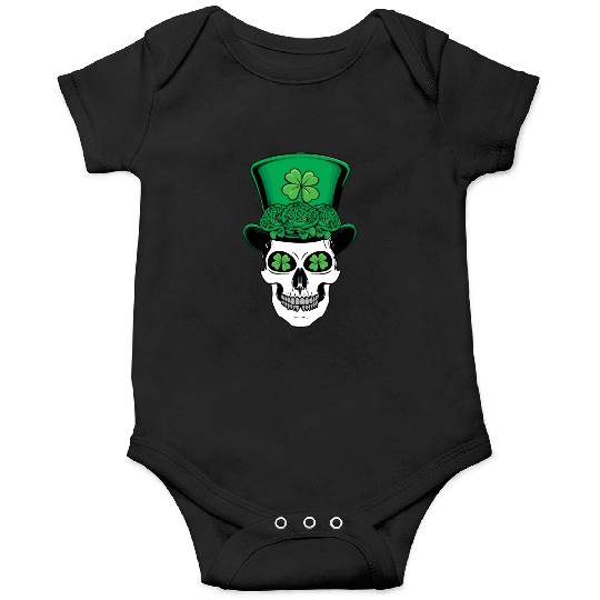 St Patrick's Day Dia Los Muertos Shamrock Cool Onesies
