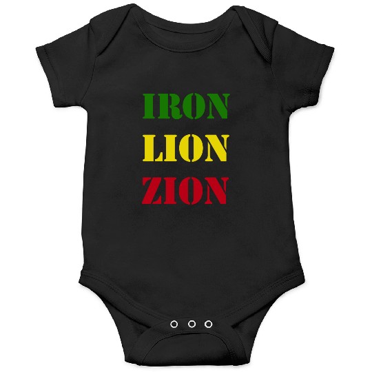 Iron Lion Zion, Jamaican Rasta Colors, Reggae Onesies