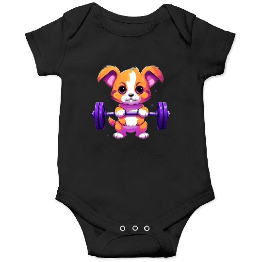 Cute Puppy Lifting Gym & Fitness Onesies