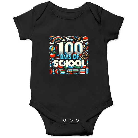 100 Days of School Teacher Student Education Onesies