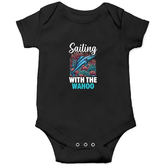 Wahoo Fish Catcher Fisher Fisherman Fishing Onesies
