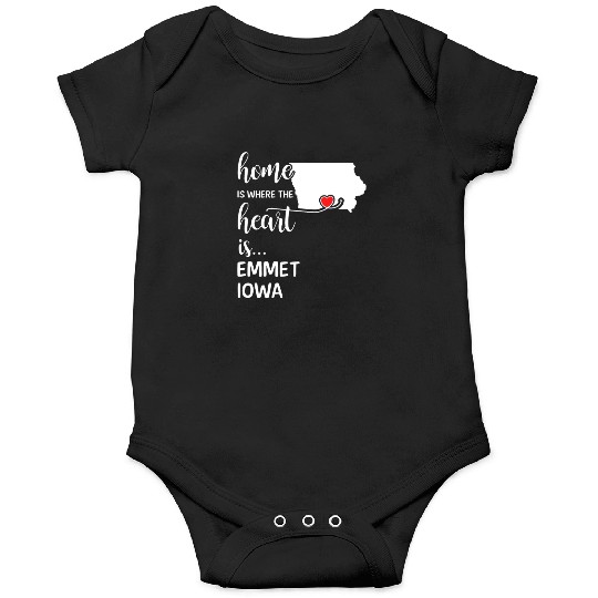 Emmet County Iowa Is Where My Heart Is Gift Onesies