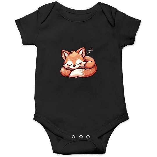 Slumbering Fox - Kawaii Sleeping Fox Design Onesies