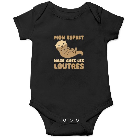 Mon Esprit Nage Avec Les Loutres - Cute Otter Onesies