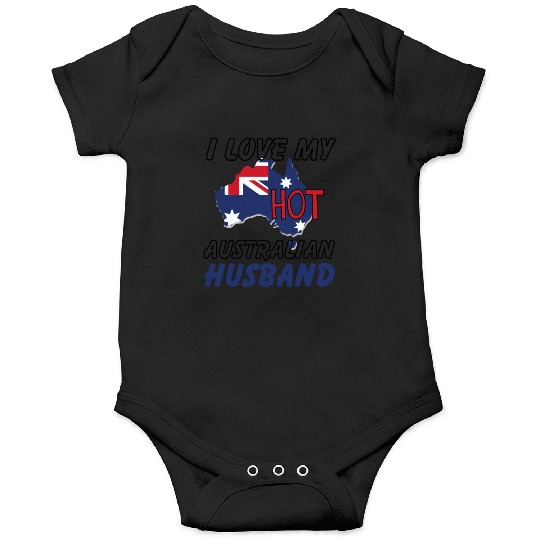 I Love My Hot Australian Husband Wife Onesies