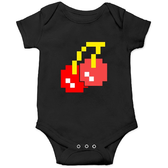 8 Bit Pixel Cherries 80s Video Game Halloween Onesies