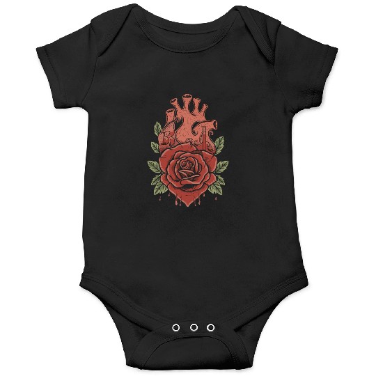 Bloody Rose Gothic Valentines day Onesies