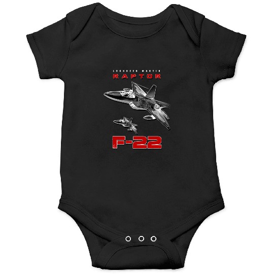 F-22 Raptor Fighterjet Us Air Force Warbird Onesies