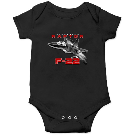 F-22 Raptor Fighterjet Us Air Force Warbird Onesies