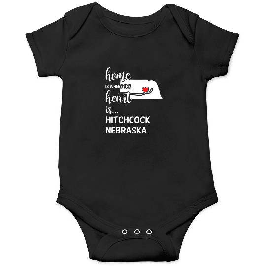 Hitchcock County Nebraska Is Where My Heart Is Onesies