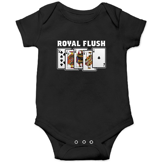 Royal Flush Gambler Or Card Player Gift Onesies