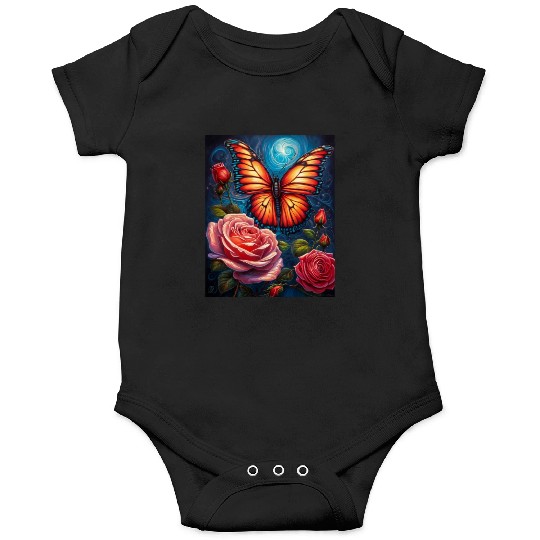 Emerald Monarch: A Delicate Embrace of Nature Onesies