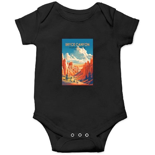 Bryce Canyon National Park Travel Art Vintage Onesies