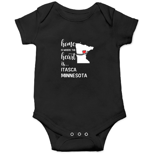 Itasca County Minnesota Is Where My Heart Is Gift Onesies