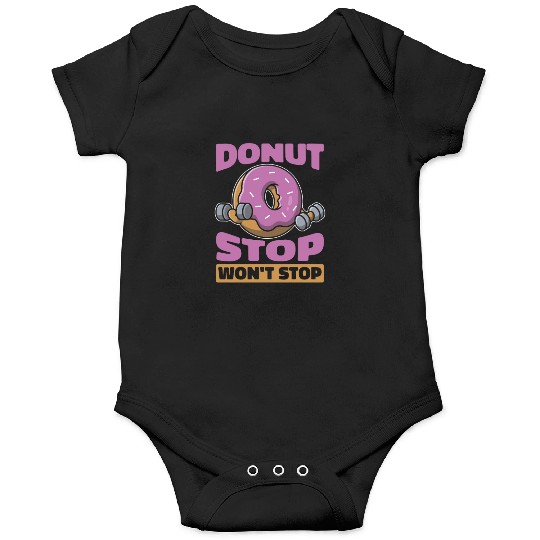 Fitness Donut Funny Donut Gym Onesies