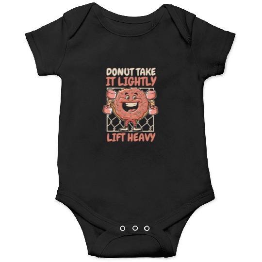 Fitness Donut Funny Donut Gym Onesies
