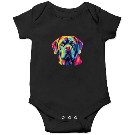 Watercolor Colorful Mastiff Onesies